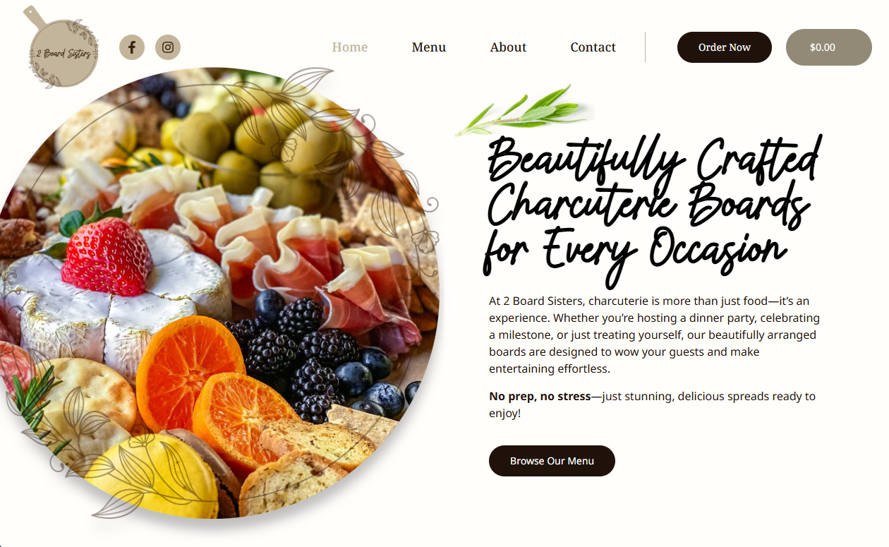 2 Board Sisters website screenshot