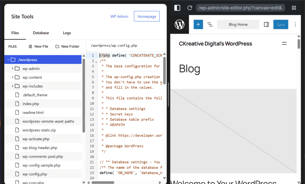 my.WordPress.net Site Tools